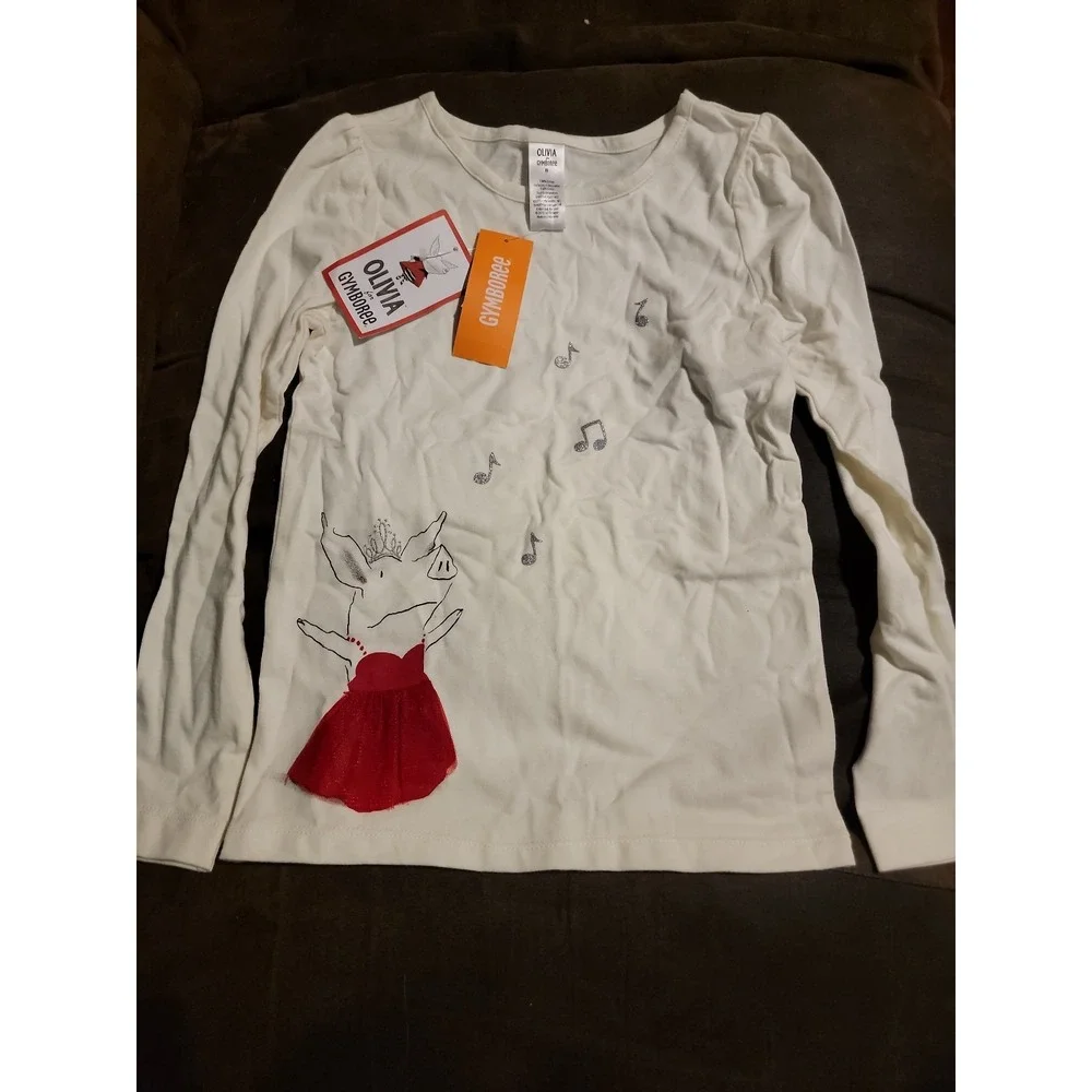 Olivia for gymboree pig music shirt size 8 nwt